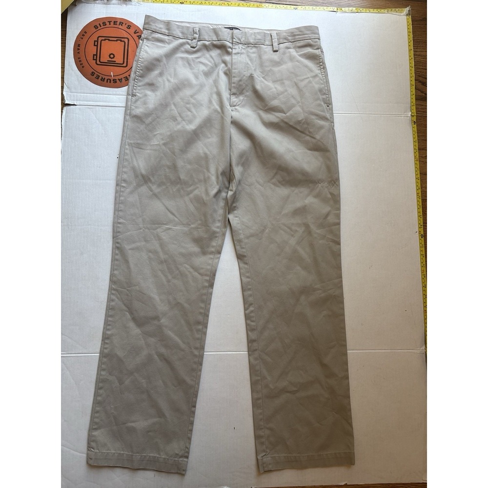 Banana Republic Gavin Chino Men's 35x34‎ Beige Straight Fit Cotton Pants